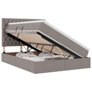 vidaXL Postelja z dodatnim prostorom za shranjevanje in LED osvetlitvijo