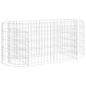 vidaXL Visoka greda gabion pocinkano železo 120x50x50 cm