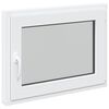 vidaXL Okno za klet RISOR 80 x 50 cm PVC in steklo Bela