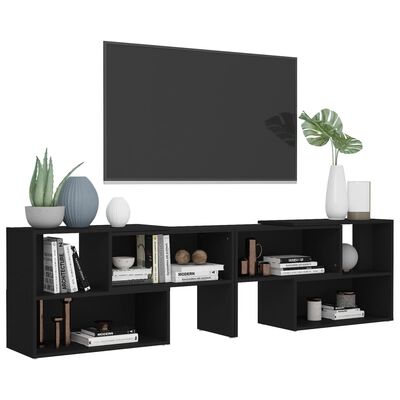 vidaXL TV omarica črna 149x30x52 cm iverna plošča
