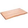 vidaXL Mizna plo&scaron;ča sv. rjava 100x60x(2-6)cm obdelana trdna hrastovina