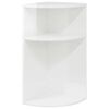 vidaXL Stranska miza Visok sijaj bela 29,6 x 29,6 x 60 cm