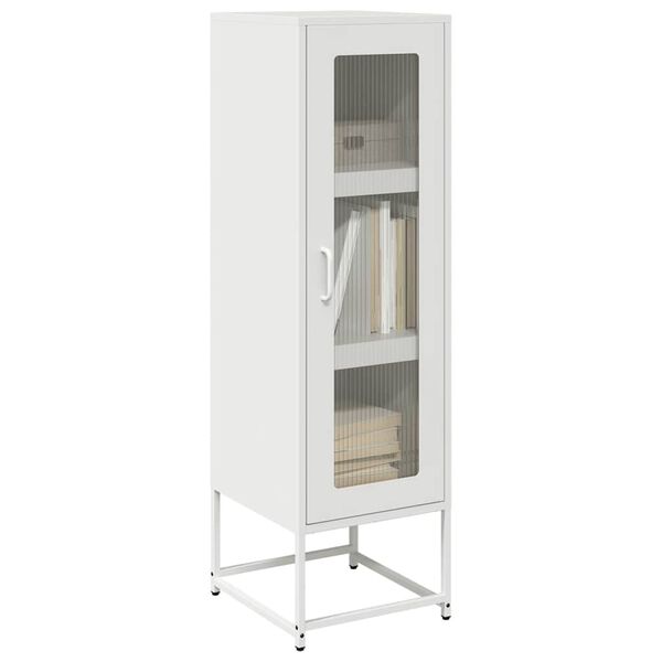 vidaXL Highboard White 36x39x123 cm Hladno valjano jeklo