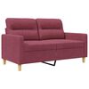 vidaXL Dvosed vinsko rdeč 120 cm blago