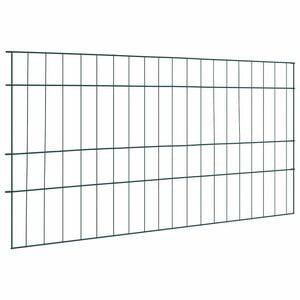 vidaXL Komplet ograje za ribnik 5 kos 100 x 50 cm Jeklo Zelena