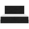 vidaXL Otomanski posteljni okvir z vzmetnicami črn 200x200cm žamet