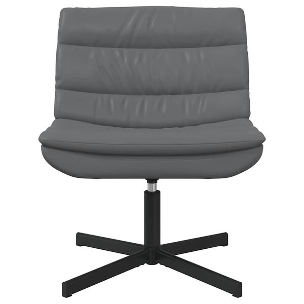 vidaXL Vrtljiv stol Siva 63 x 75 x 76 cm PU