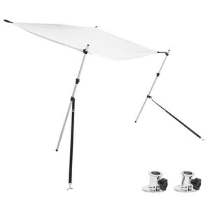 vidaXL Raz&scaron;irljivo senčilo za T-Top belo 174x205x(115-194) cm