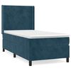 vidaXL Box spring postelja z vzmetnico temno moder 90x190 cm žamet