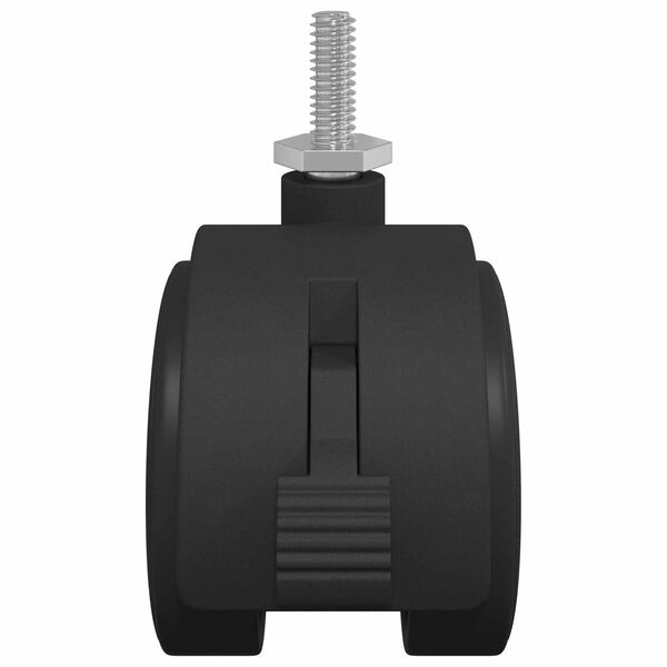 vidaXL Kolesca 2 pcs Črna in srebrna 37,8 x 40 mm Železo in PP