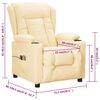 vidaXL Elektri?ni masažni naslanja? krem umetno usnje