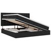 vidaXL Postelja z dodatnim prostorom za shranjevanje in vzmetnico Črna