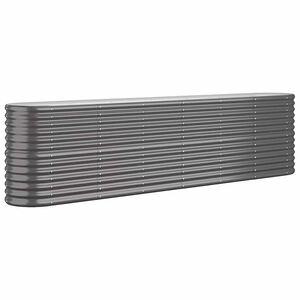 vidaXL Visoka greda iz cinkanega jekla 260x40x68 cm antracit