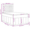 vidaXL Box spring postelja z vzmetnico črna 120x190 cm blago