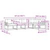 vidaXL Zunanja garnitura za sedenje z blazino 5 pcs Naravna in smetana