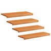 vidaXL Stopnice 4 kos 70 x 30 x 2 cm Svetlo rjava Trda bukovina