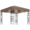 vidaXL Paviljon z LED lučkami 3x3 m taupe