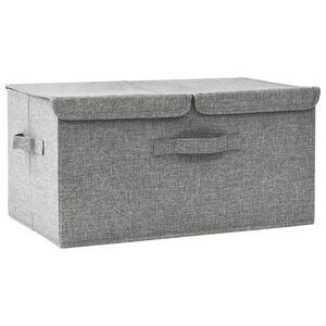 vidaXL &Scaron;katla za shranjevanje blago 50x30x25 cm siva