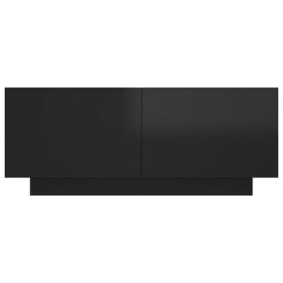 vidaXL TV omarica visok sijaj črna 100x35x40 cm iverna plošča