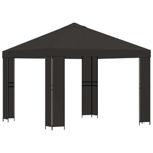 vidaXL Paviljon 3 x 3 m Antracit Poliester in jeklo 190 gsm