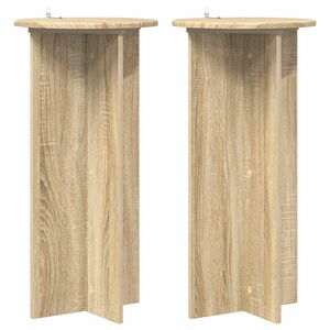 vidaXL Stojalo za rastline 2 kos Sonoma hrast 40 x 40 x 80 cm