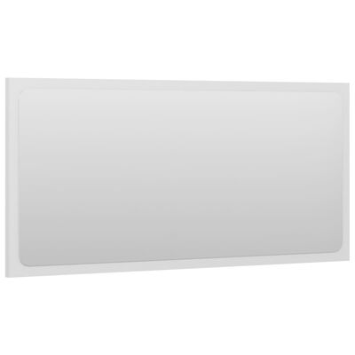 vidaXL Kopalniško ogledalo visok sijaj belo 80x1,5x37 cm iverna pl.