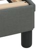 vidaXL Postelja z vzmetnico Dover temno siv 140x190 cm blago