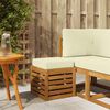 vidaXL Zunanji stolček klop Masiven les akacije Naravna