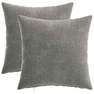 vidaXL Prevleka za blazino 2 kos HEERLEN Temno siva 40 x 40 cm