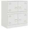 vidaXL Komoda bela 67x39x73 cm jeklo