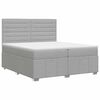 vidaXL Postelja boxspring z vzmetnico Svetlo siva 140 x 200 cm Blago