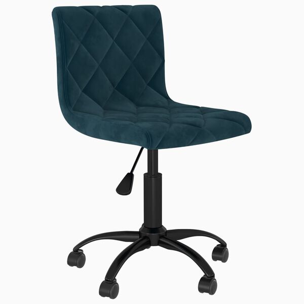 vidaXL Vrtljiv jedilni stol 2 kosa moder žamet