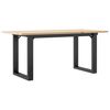 vidaXL Klubska mizica O okvir 90x40x45 cm trdna borovina jeklo