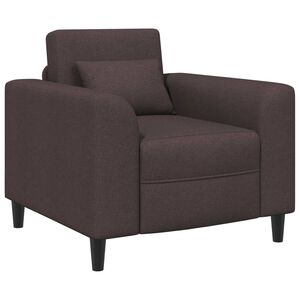 vidaXL Fotelj Temno rjava Blago