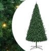 vidaXL Božično drevo z dekorativnimi lučmi Zelena 400 cm PVC