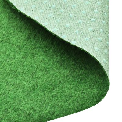 vidaXL Umetna trava s čepi premer 95 cm zelena okrogla