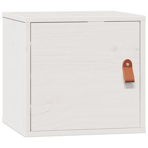 vidaXL Stenska omarica bela 31,5x30x30 cm trdna borovina