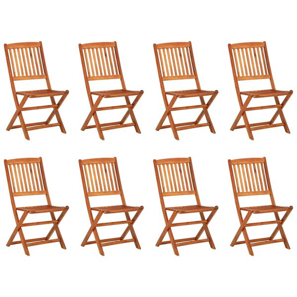 vidaXL Vrtna jedilna garnitura 9-delna 220x90x75 cm trden akacijev les