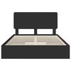 vidaXL Postelja s shranjevanjem Črna 150 x 200 cm Konstruiran les
