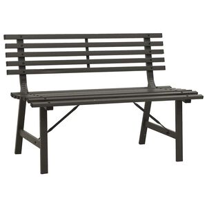 vidaXL Vrtna klop 110 cm jeklo črne barve