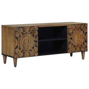 vidaXL TV omarica Rjava 105 x 33 x 46 cm Masiven les manga