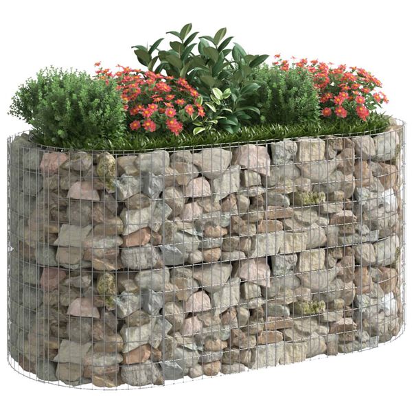 vidaXL Visoka greda gabion pocinkano železo 200x100x100 cm