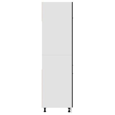 vidaXL Omara za hladilnik črna 60x57x207 cm iverna plošča