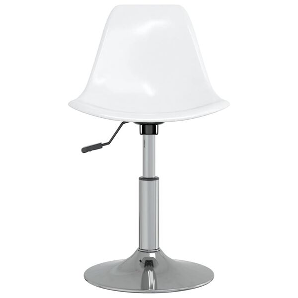 vidaXL Vrtljivi jedilni stoli 2 kosa beli PP