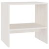 vidaXL Nočna omarica bela 40x30,5x40 cm trdna borovina