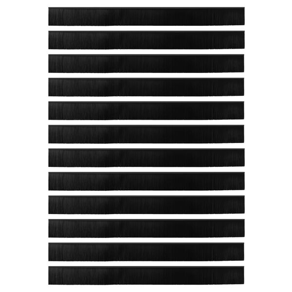 vidaXL Samolepljiva tesnila za vrata 12 pcs Črna 100 cm