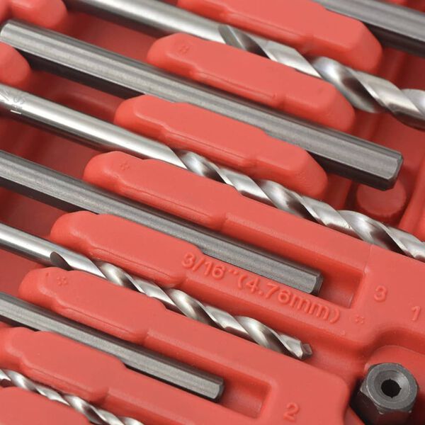 vidaXL 25 delni komplet izvlekačev vijakov iz jekla