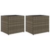 vidaXL Vrtna korita 2 kosa siva 36x30x32 cm poli ratan