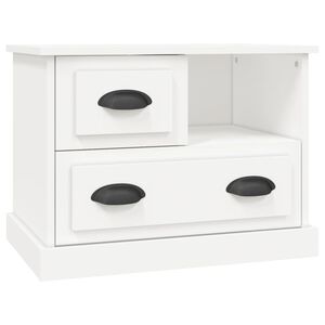 vidaXL Nočna omarica bela 60x39x45 cm