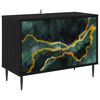 vidaXL TV omarica WIJHE 69 x 33 x 50,5 cm Črni hrast Inženirski les